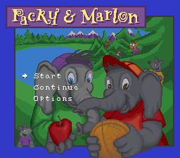 Packy and Marlon Title Screen